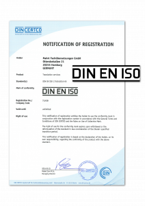 Notification of Registration
